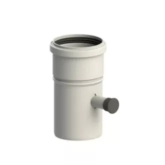 Tricox PMP80 egyfalú PPs mérőpont 110 mm, fehér cső oldalsó mérőcsonkkal
