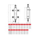 GIACOMINI R146IY hidraulikus váltó szigeteléssel, 4 hollandival, ürítővel és légtelenítővel, 2.5m3/h, 45kW, 1"
