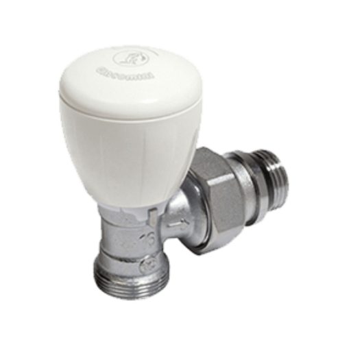 GIACOMINI R431TG sarok termosztatikus radiátorszelep kézikerékkel, 1/2" x 18mm
