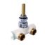 X HERZ VUA-50-1R-Design termosztatikus radiátorszelep,egycsöves, sarok, fehér,1/2"