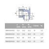 EKOPLASTIK PP-R süthető falikorong fém menettel, 16 mm x 1/2" B