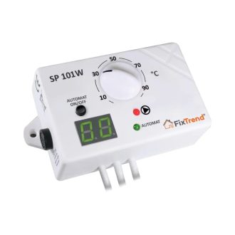   FixTrend SP101W termosztát kijelzővel fűtési keringető, vagy HMV szivattyúhoz