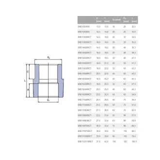 EKOPLASTIK PP-R szűkítő idom 32x20 mm bézs, két belső tokos végű hegeszthető csőidom