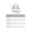 EKOPLASTIK PP-R süthető T-idom fém menettel, 25 mm x 1/2" B