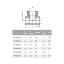 EKOPLASTIK PP-R süthető T-idom fém menettel, 32 mm x 1" B