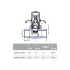 EKOPLASTIK PP-R süthető csempeszelep króm sapkával, 20 mm