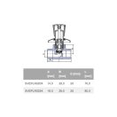 EKOPLASTIK PP-R süthető csempeszelep króm elzáróval, 20 mm
