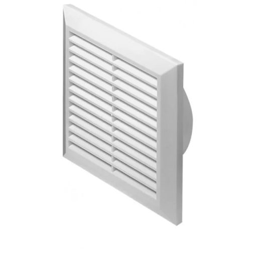 Awenta T61 műanyag négyszögletes fali rács rovarhálóval fehér színben, 17x17cm, DN100