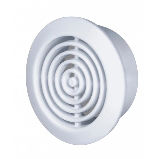 Awenta T73 műanyag kerek szellőzőrács ajtóba, vagy bútroba fehér színben, 45mm