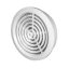 Awenta T76 műanyag kerek szellőzőrács rovarhálóval ajtóba, vagy bútroba fehér színben, 80mm