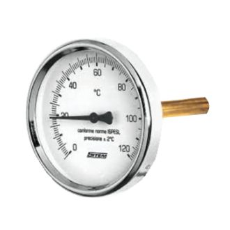   Precíziós hőmérő hátsó csatlakozással 80mm/50mm 120°C