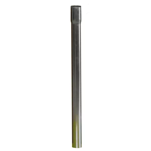 Acél KPE védőcső 5/4" x 560 mm, függőleges nézetből, fémes felület