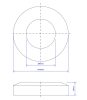 MCALPINE WC17-90 takarórózsa WC-bekötőhöz, 90mm 