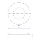 MCALPINE WC17-90 takarórózsa WC-bekötőhöz, 90mm 