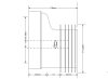 MCALPINE WC-CON4 WC bekötő excenter 2 cm elhúzással, DN100/110 x 130mm