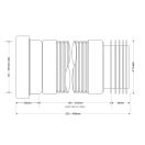 MCALPINE WC-F23R flexibilis WC-bekötőcső 100/110x440mm, lamellás