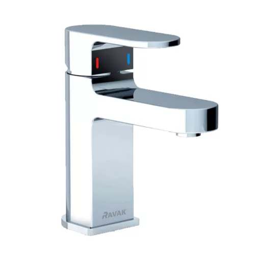 RAVAK Chrome CR 012.00 króm mosdó csaptelep egykaros, oldalnézetből
