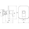 RAVAK 10° TD 066.00 falba süllyesztett zuhany csaptelep R-boxhoz
