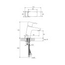 RAVAK 10° Free TD F 012.00 mosdó csaptelep leeresztőszelep nélkül, 145 mm