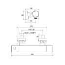 RAVAK 10° Free TD F 033.00/150 termosztátos zuhany csaptelep zuhanyszett nélkül