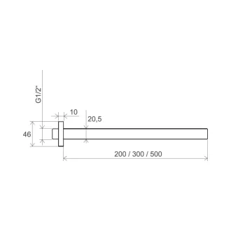 RAVAK 704.00 króm mennyezeti zuhanykar esőztető zuhanyfejhez, 300 mm, kerek rozettával