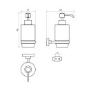 RAVAK Chrome CR 231.00 fali üveg folyékony szappan adagoló