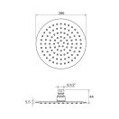 X RAVAK Chrome Slim 984.01 kör alakú esőztető zuhanyfej, 200 mm 