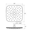 RAVAK 983.10 ABS négyzet alakú esőztető fejzuhany fehér színben, 250 mm