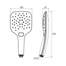 RAVAK 959.00 Air 1 funkciós kézi zuhanyfej, 120 mm 