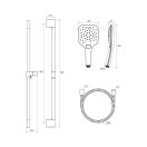 RAVAK 921.00 R3 fehér állítható zuhanyszett, 70 cm-es zuhanyrúddal