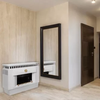   FÉG Zeusz F850F parapetes látványkonvektor parapet szett nélkül fehér színben, 5.6 kW