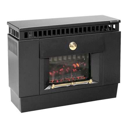 FÉG Zeusz F850F parapetes látvány konvektor parapet szett nélkül fekete színben, 5.6 kW