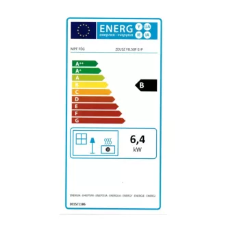   FÉG Zeusz F850F parapetes látványkonvektor parapet szett nélkül fekete színben, 5.6 kW