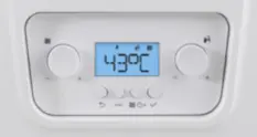 A Baxi Luna Classic 24 fali kondenzációs kombikazán LCD kijelzőfelülete